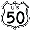 Current style US 50 shield in use since 1956