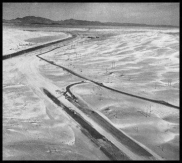 Old US 80 with Interstate under construction.